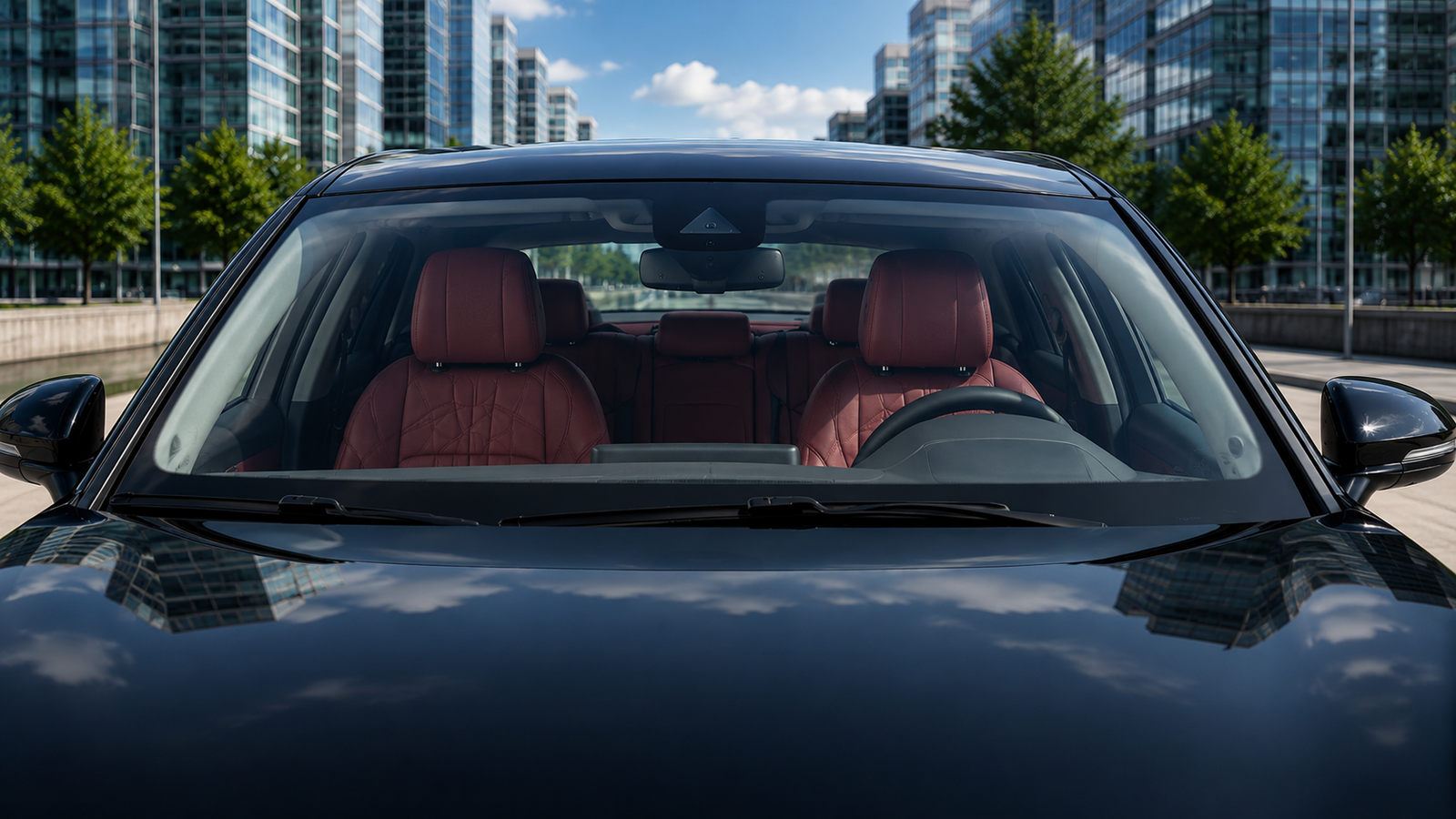 Front windshield tint preview