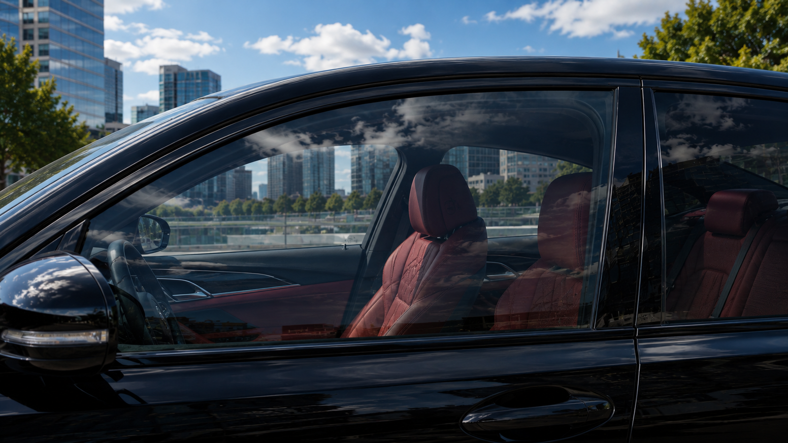 Car side window tint preview