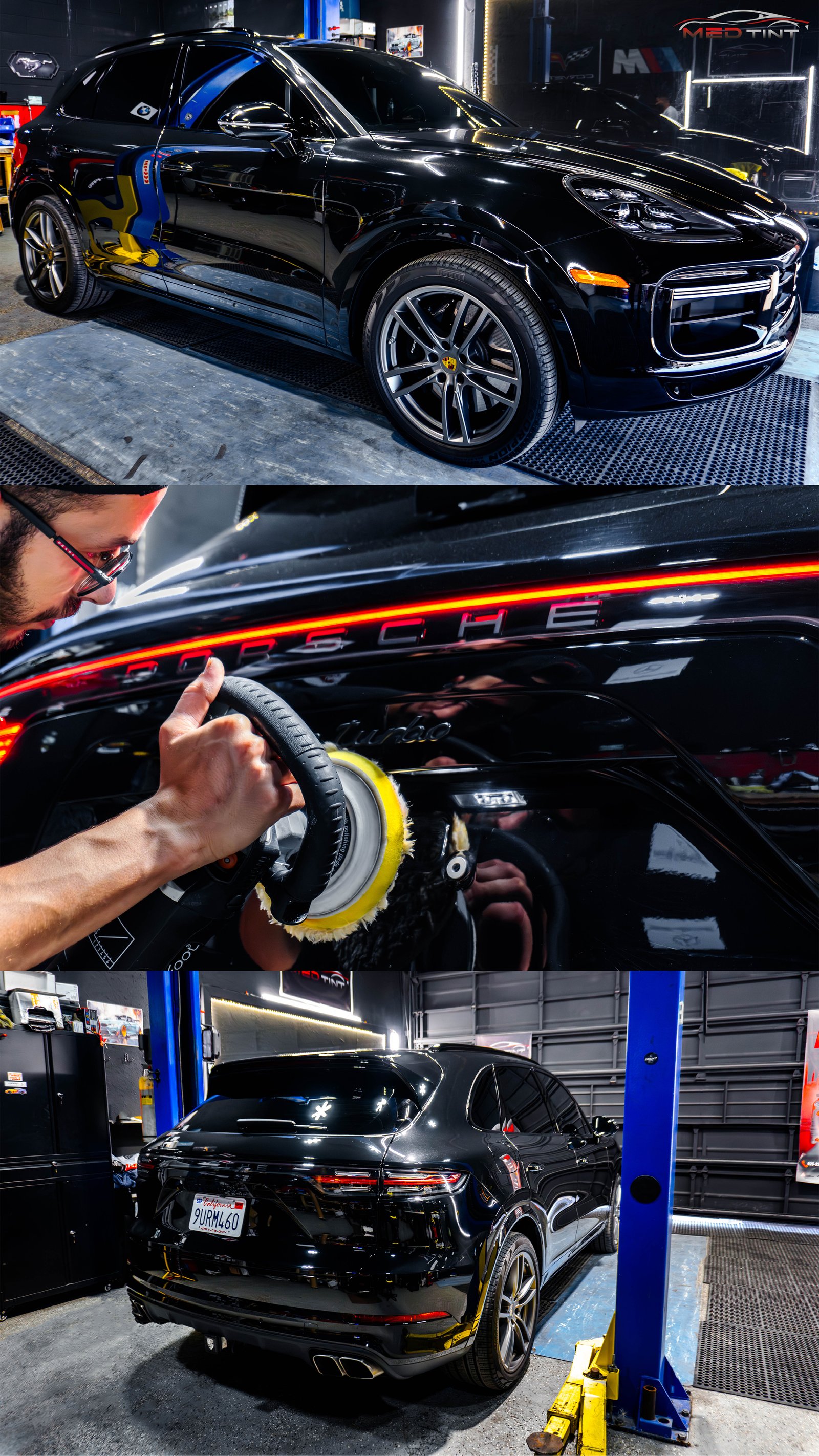 Porsche paint correction and detailing at Med Tint Shop